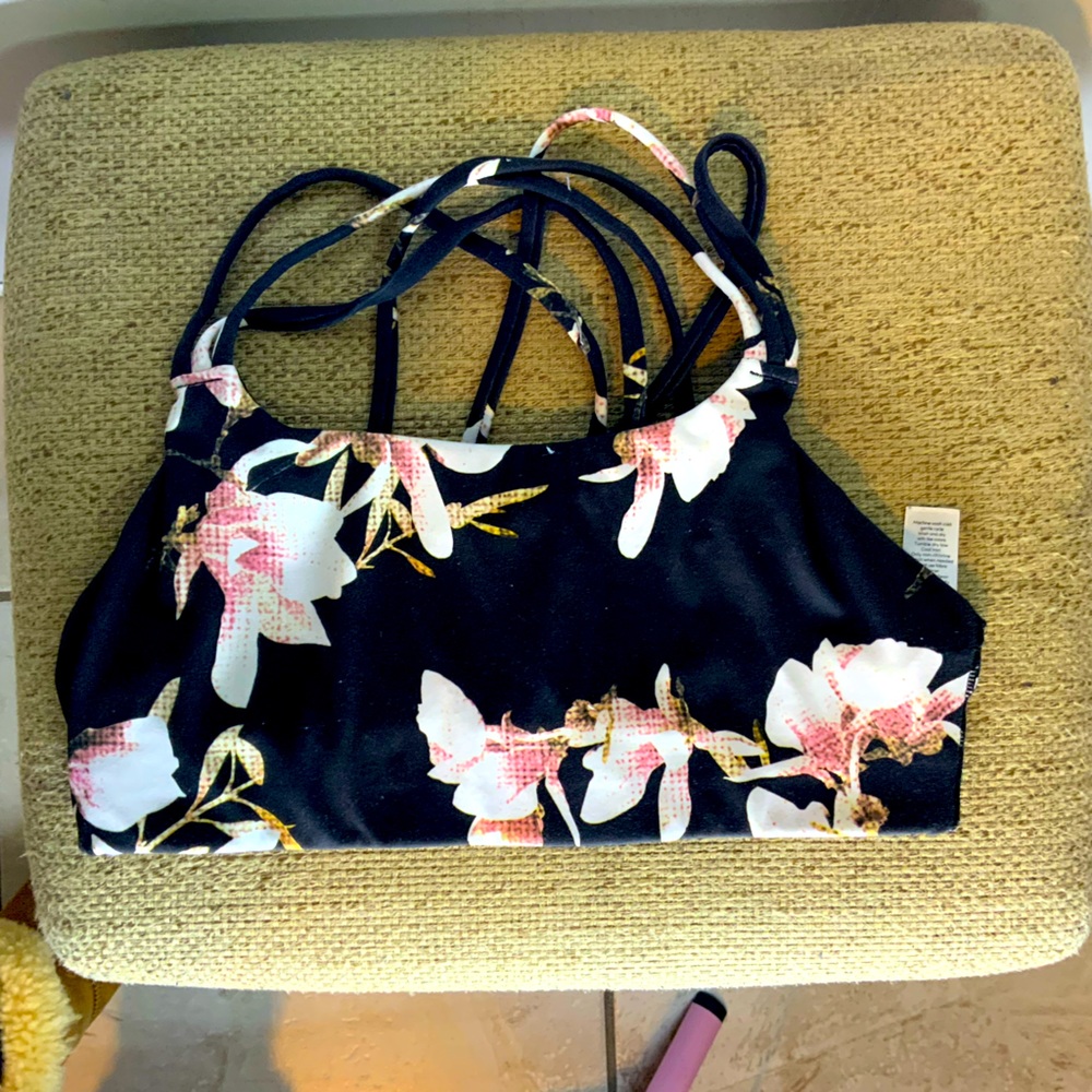 Athleta floral sports bra S
